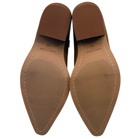 Marc Fisher Elyma Pointed Toe Western Tan Leather Booties Womens 7.5M New $199 - Picture 11 of 11